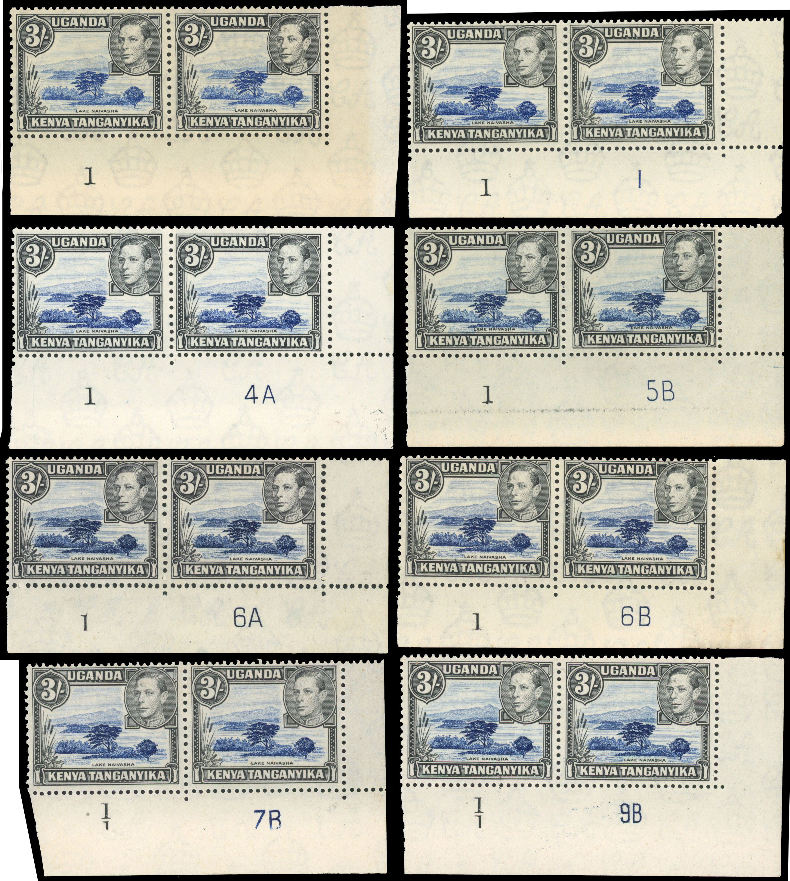 KUT SG 147-ac Plate pairs mint