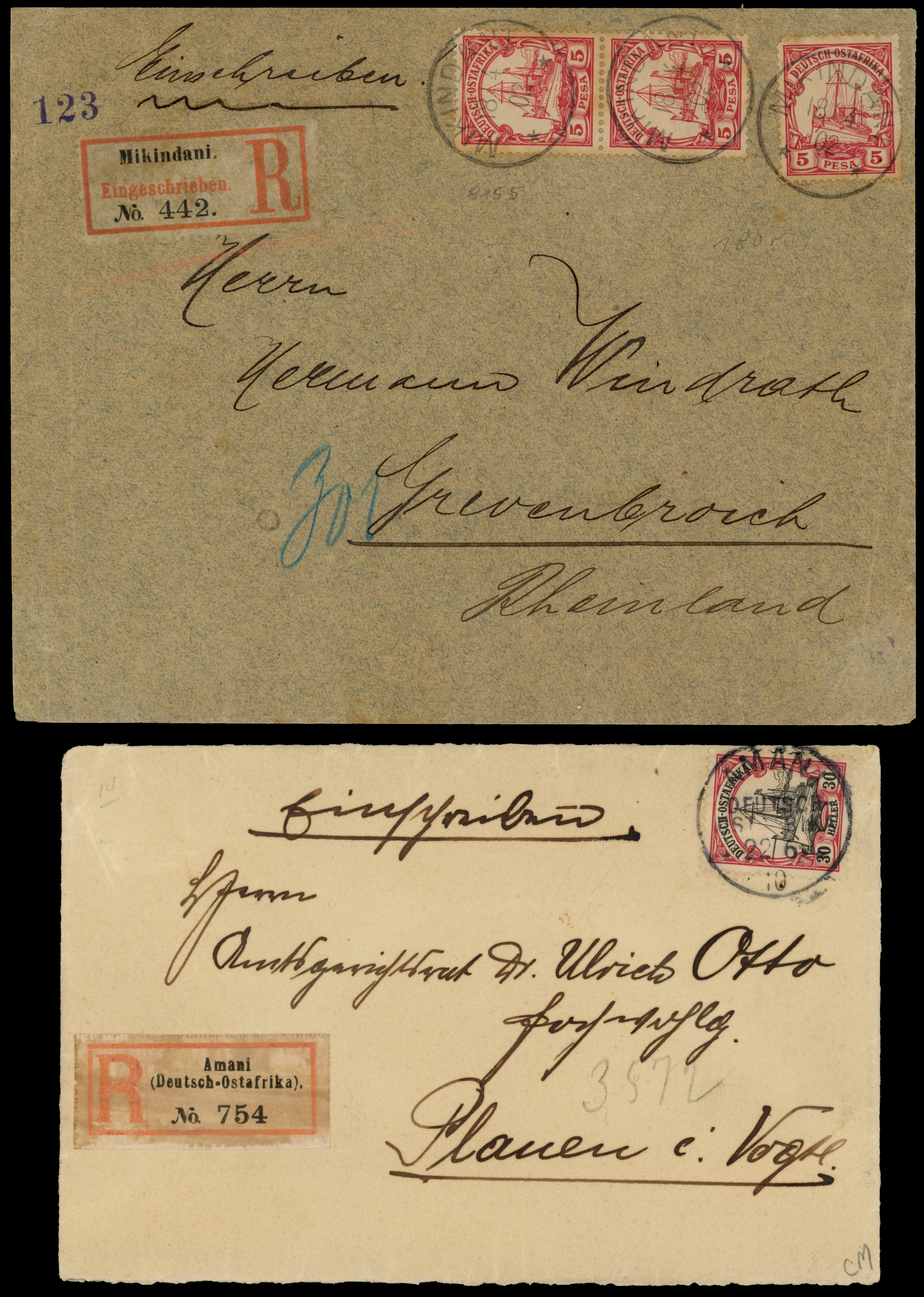 German Colonies postal history selection of seven items