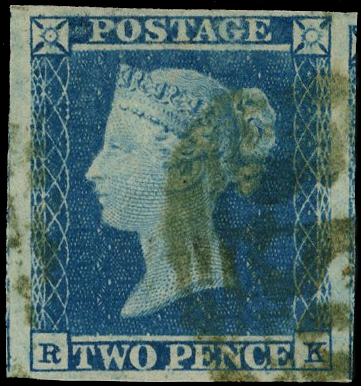 Great Britain SG 14, used green duplex cancel Spec. ES14wd 