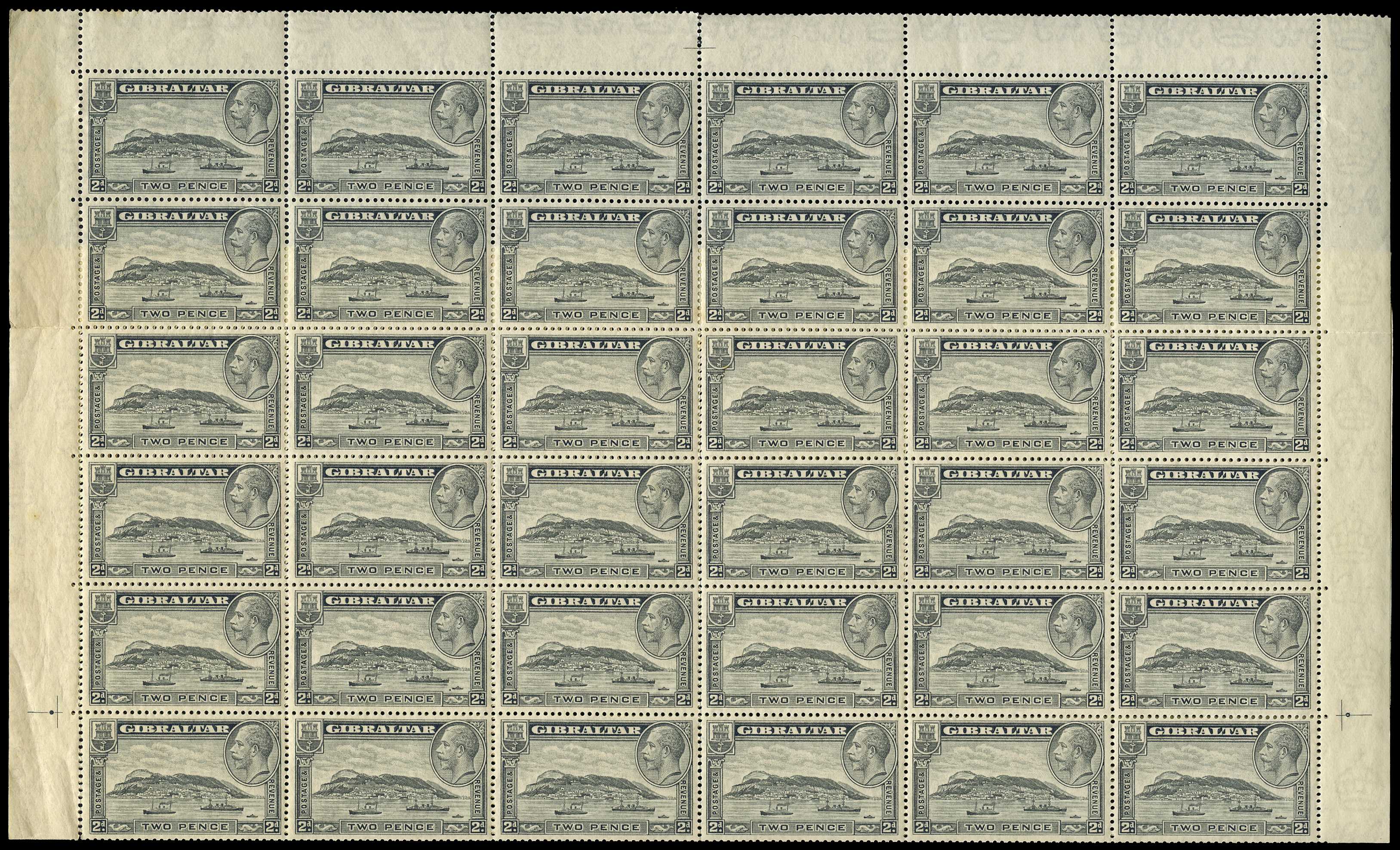1932 Rock 2d pale grey, perf 13½ x 14, lower...