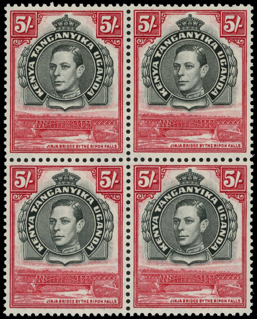 1944 5s black and carmine (perf 13¼ x 13¾)...