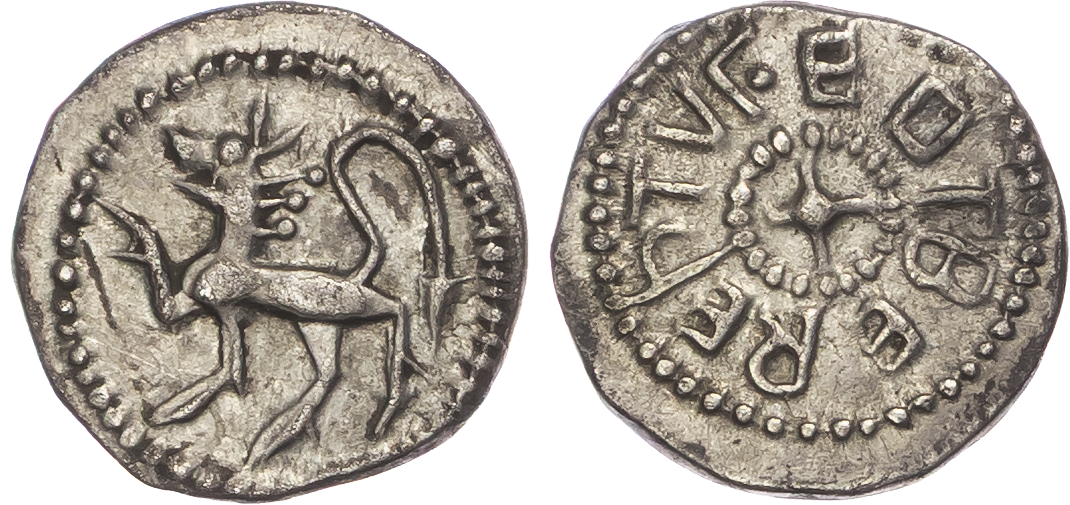 Kings of Northumbria, Eadberht 737-758, AR Sceat 0.96gm., series Y [York], class B. 