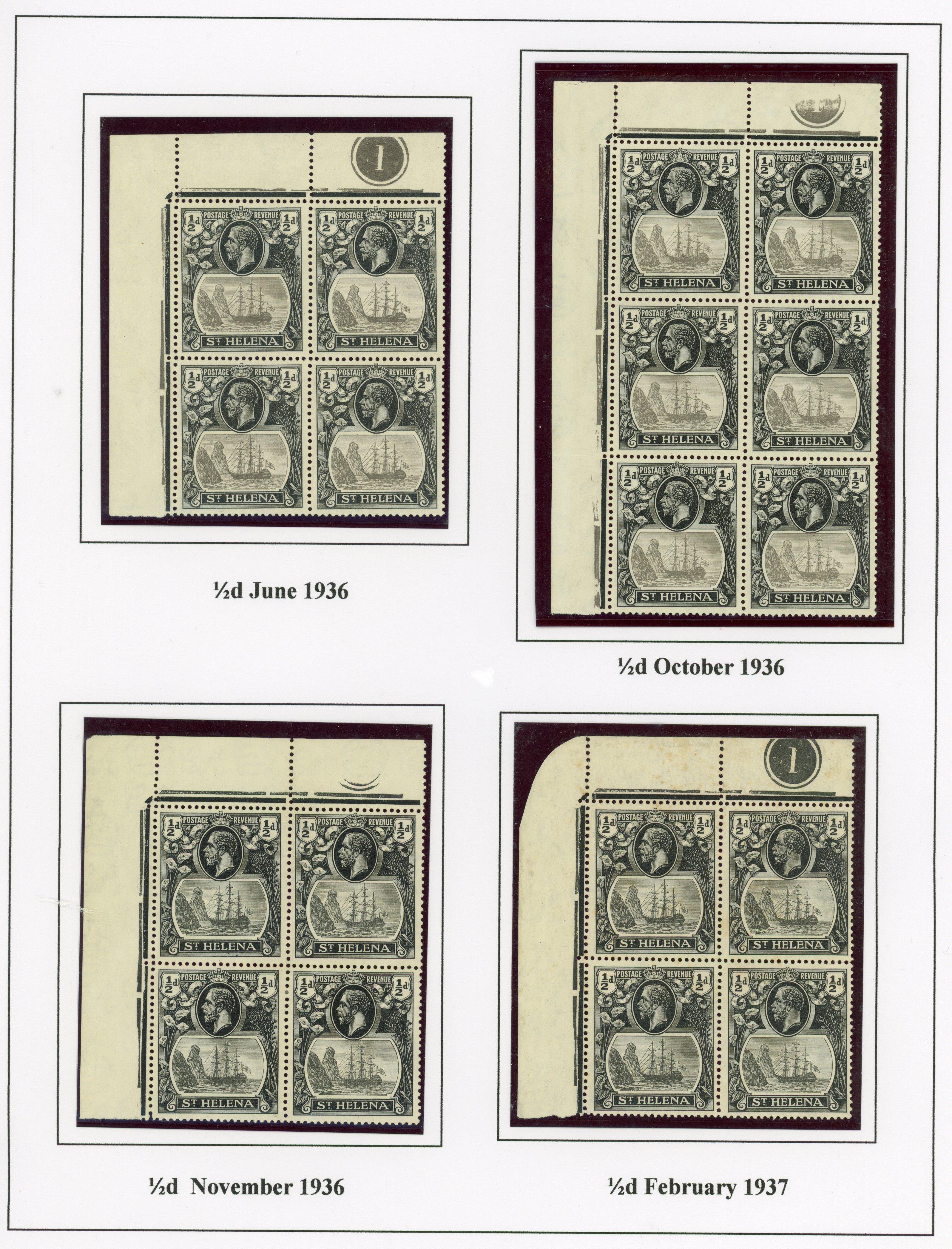 St Helena SG 97a, ha display collection mint