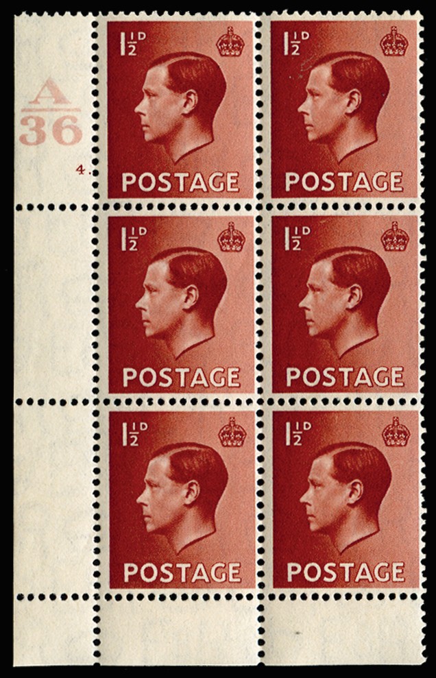 1936 1½d Red-brown. Very fine unmounted o.g. "A/36"...