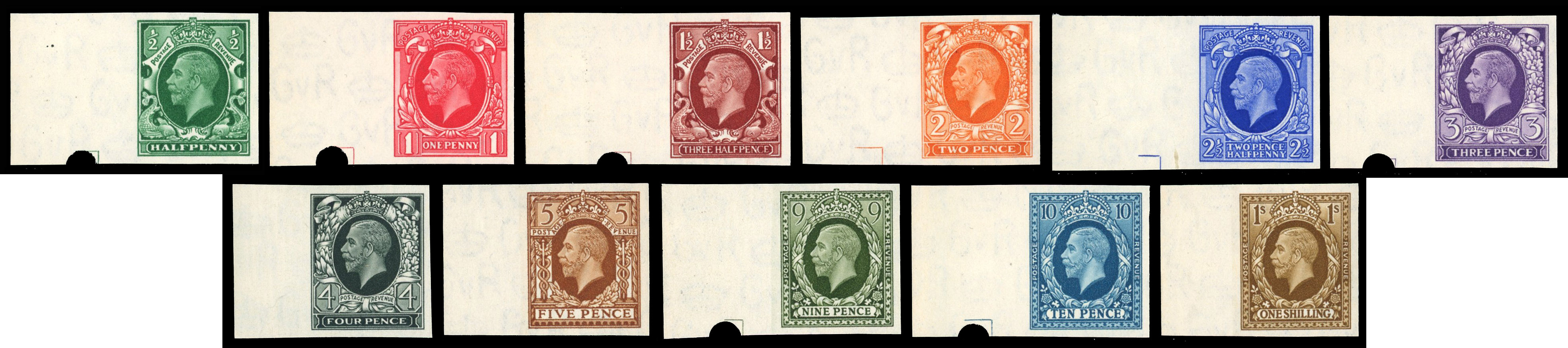 Great Britain 1934 ½d-1s "Photogravure", Set of Eleven, BPMA Imprimatur, SG 439/49