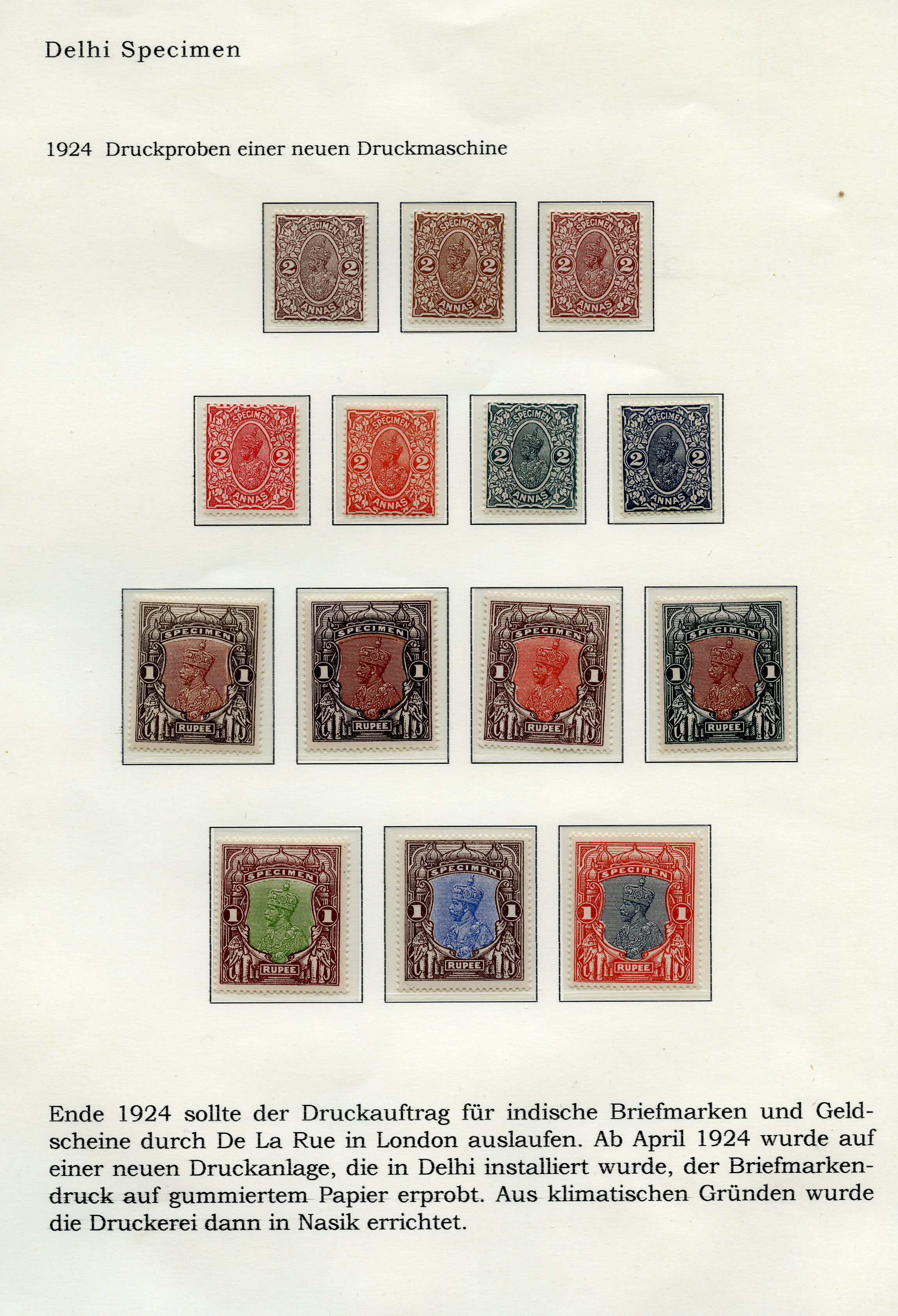 1925 'Delhi Specimen' essays group produced...