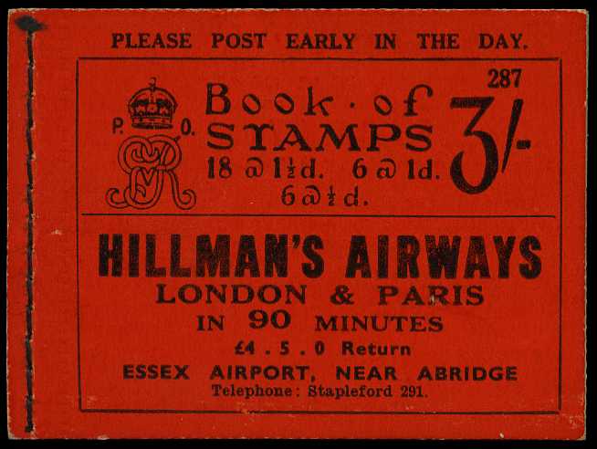 1934 (December) 3/- booklet (#287),...