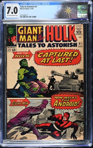 Tales to Astonish #61 CGC 7.0 Stan Lee story, Jack Kirby and Chic Stone cover (Marvel Comics, 1964) Off-white to white pages