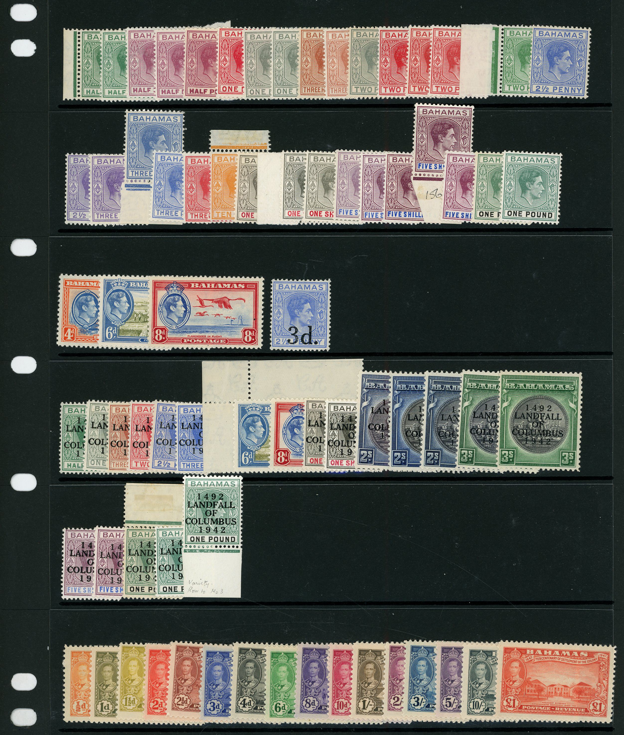 Bahamas KG VI definitives collection...