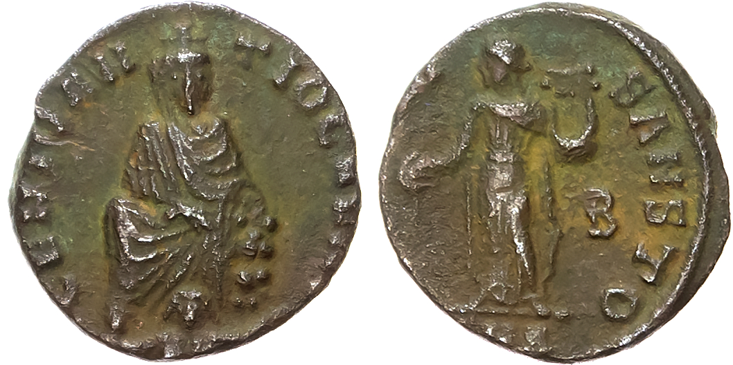'Christian Persecution Issue', Anonymous, time of Maxminus II, AE Follis, Antioch, AD 310-313, 1.29g. 