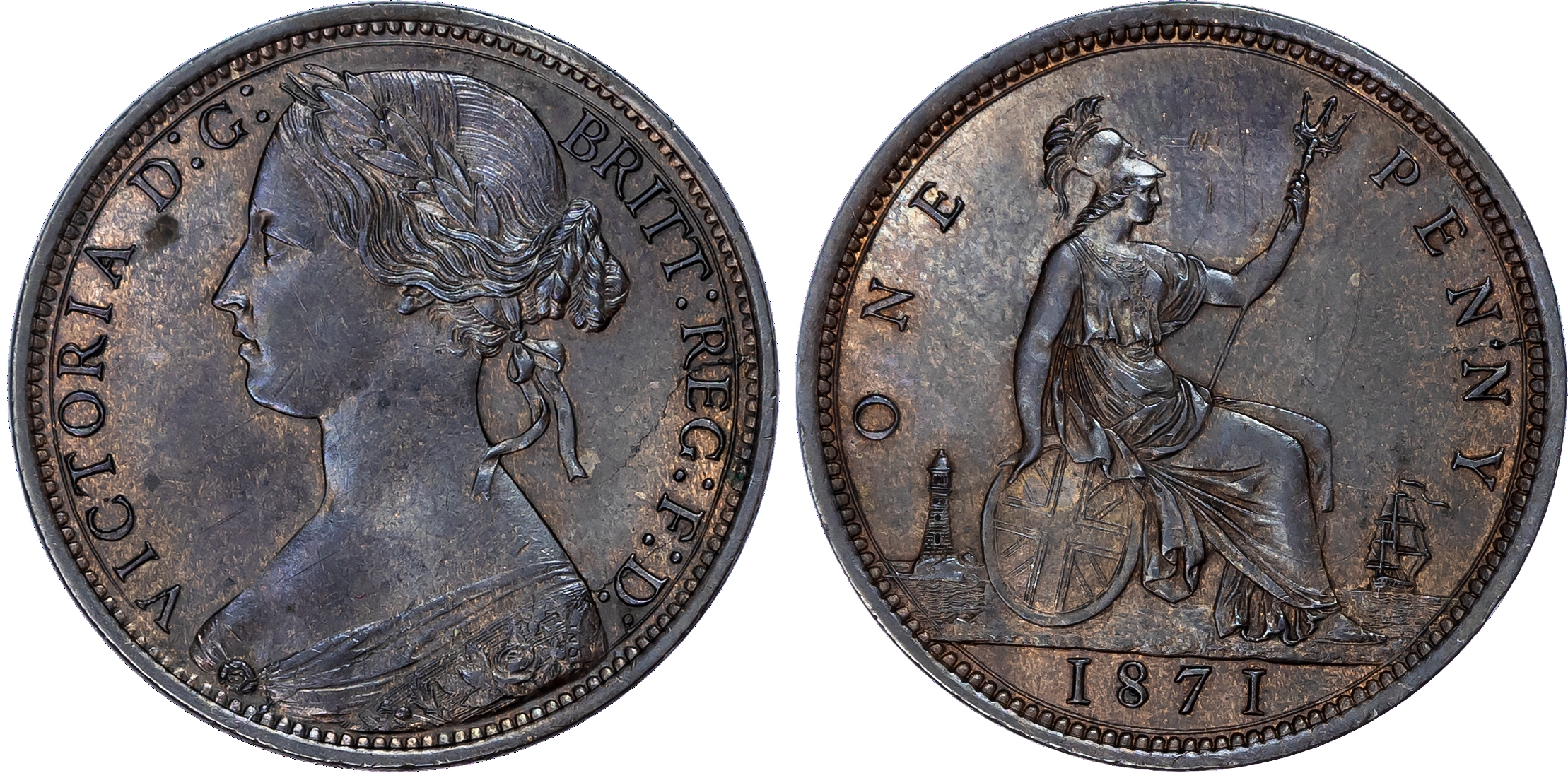 Victoria (1837-1901), Penny, 1871