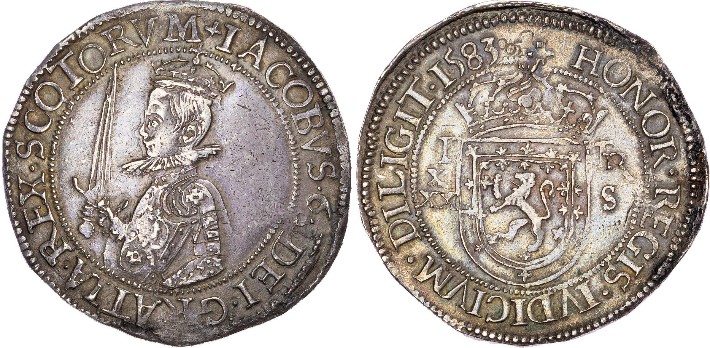 James VI (1567-1625), Thirty Shillings, 1583, fourth coinage, Edinburgh.