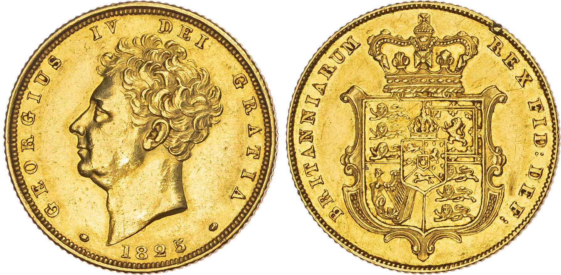 George IV (1820-1830), AV Sovereign, 1825. 