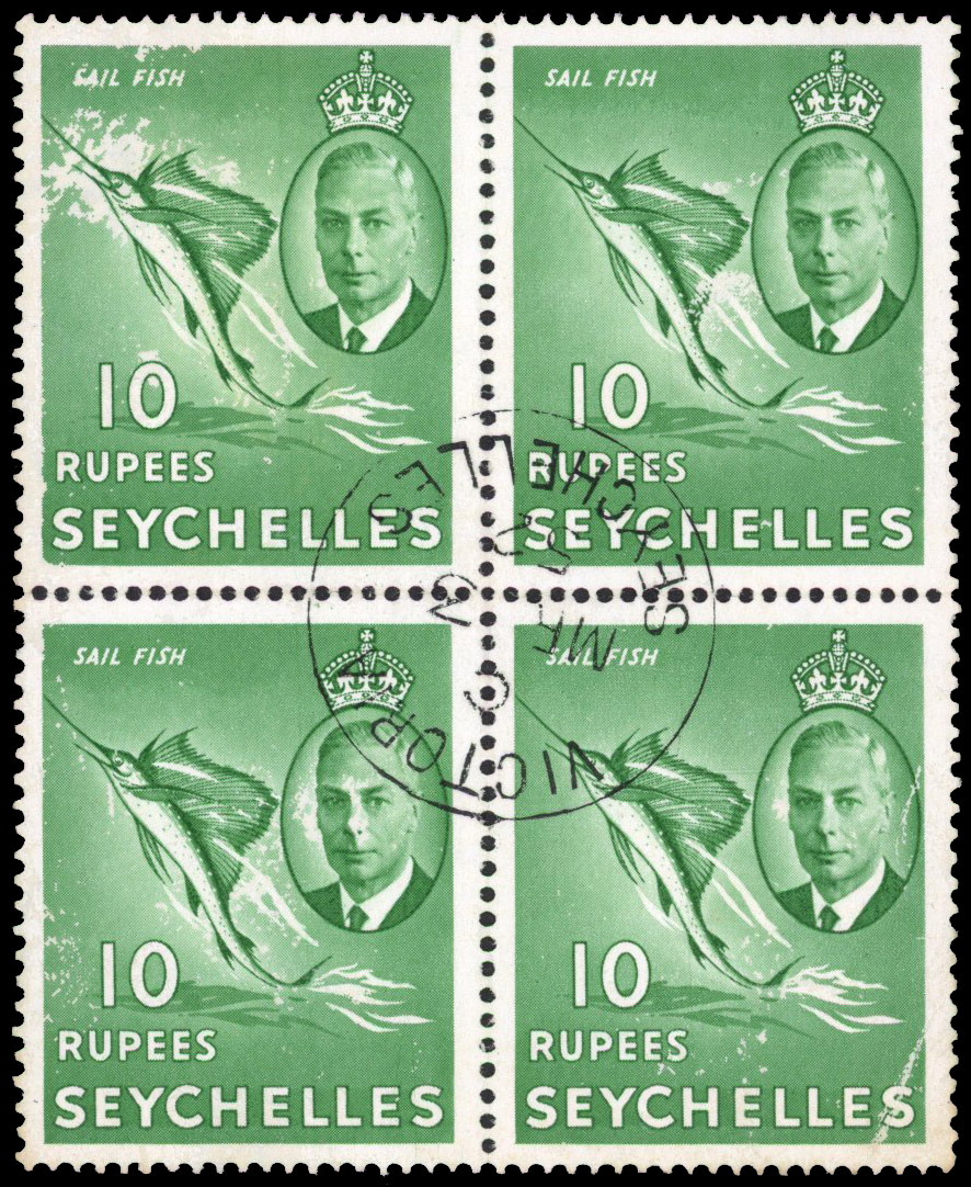 Seychelles SG 172 with part of design missing 