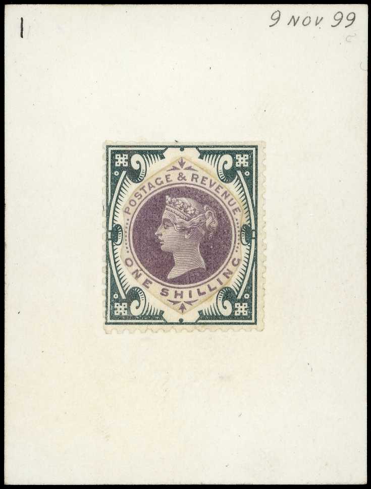 1899 1/- Colour Trial, paste-up essay in...