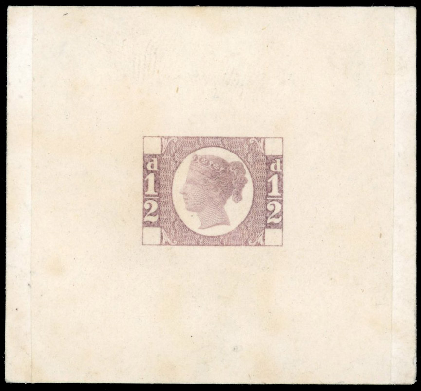 GB 1871 ½d Ormond Hill Die Proof in dull lilac-rose