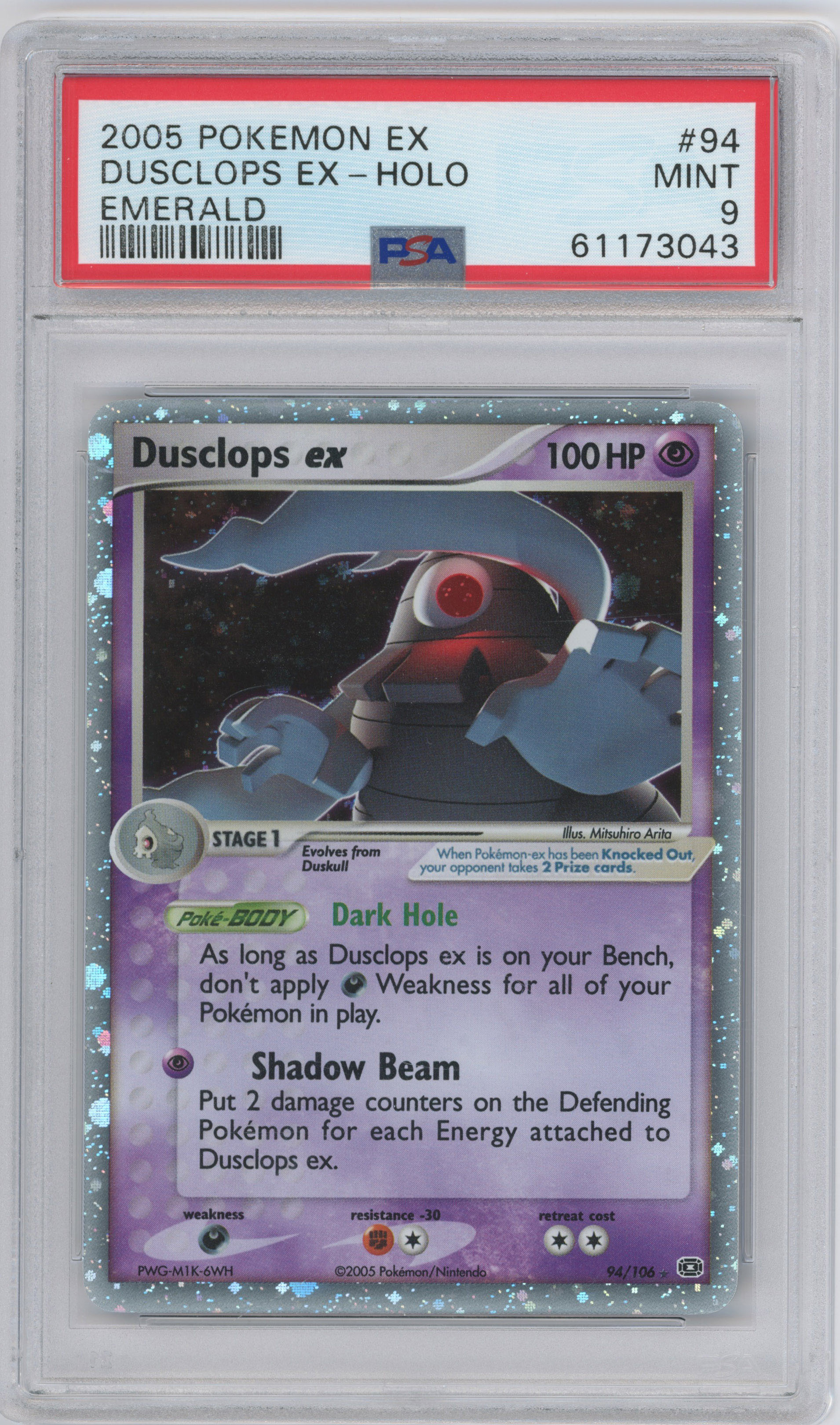 Pokémon TCG - PSA 9 Dusclops EX - Ex Emerald #94