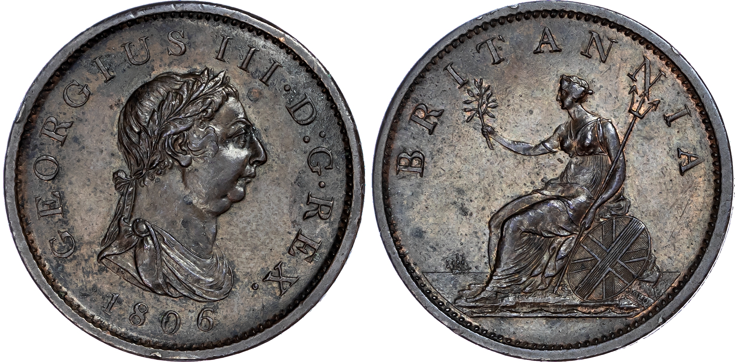 George III (1760-1820), Penny, 1806