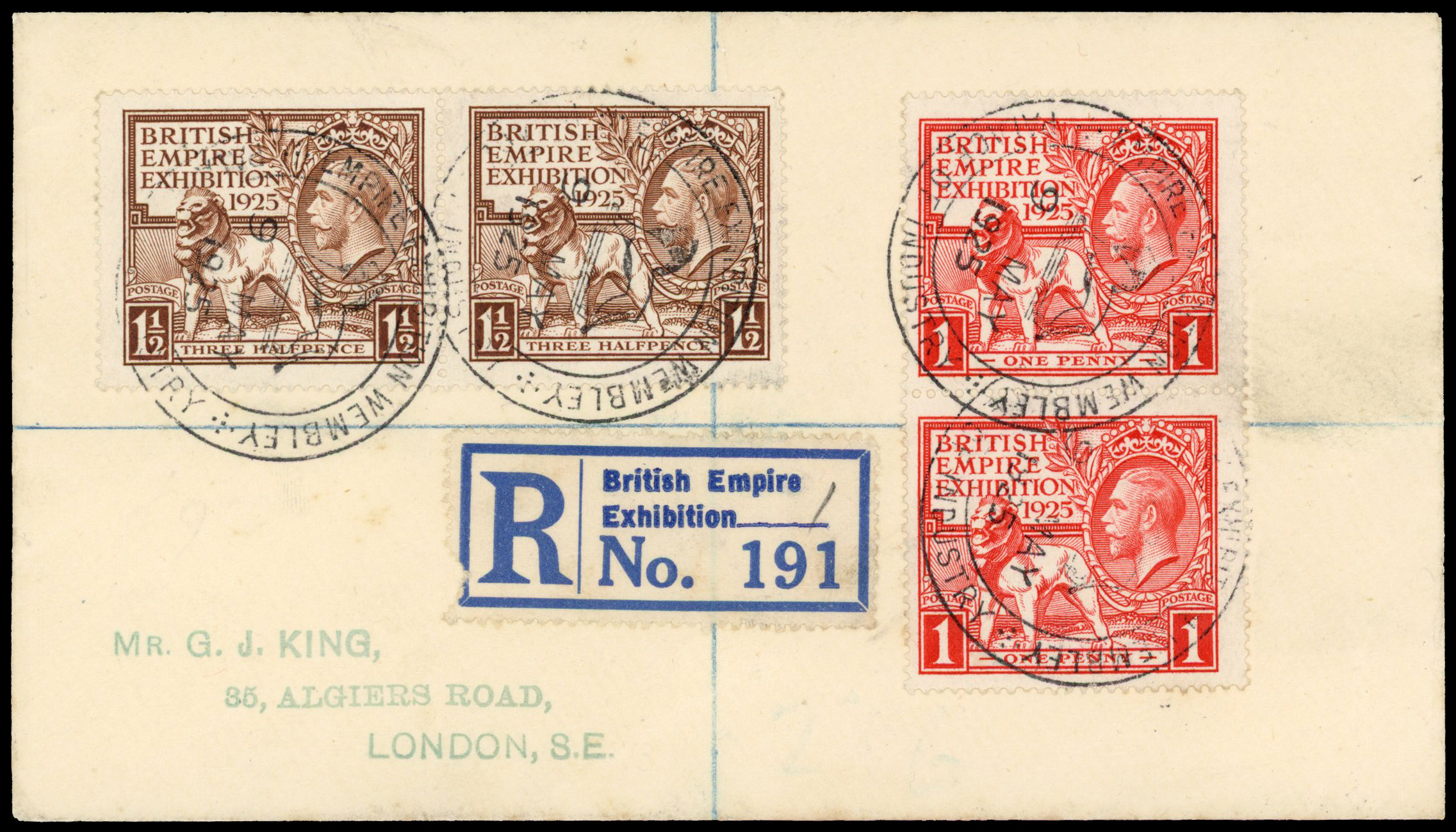 1925 British Empire Exhibition. FDC Palace of Industry