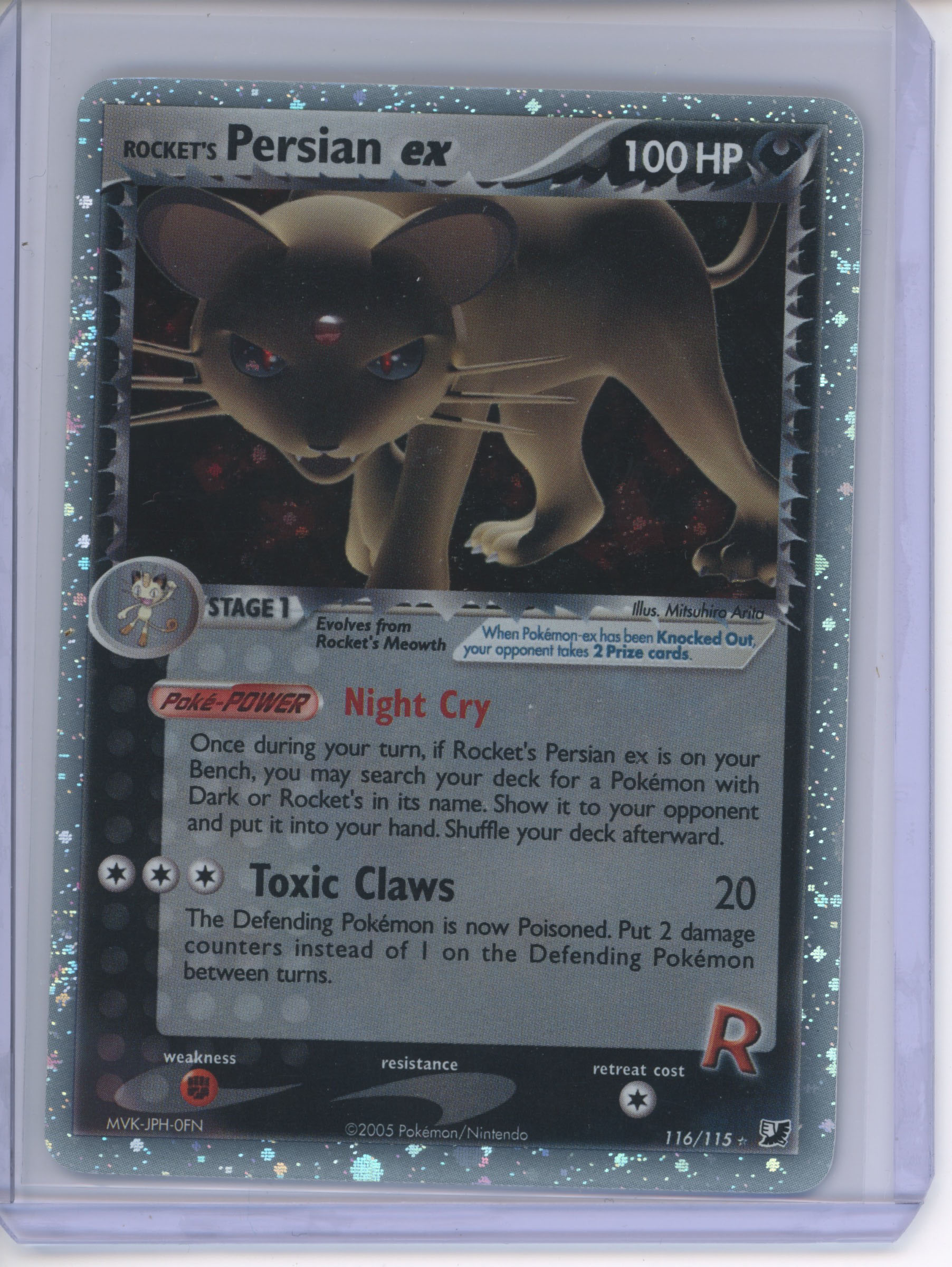 Pokémon TCG - Rocket's Persian ex - Ex Unseen Forces 116/115