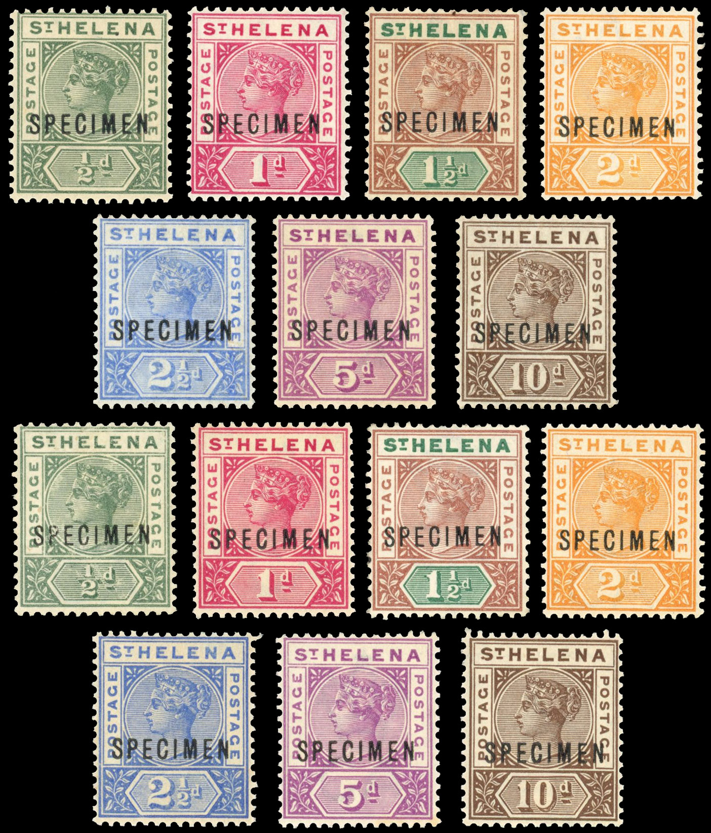 St. Helena 1890-1934 specimen group