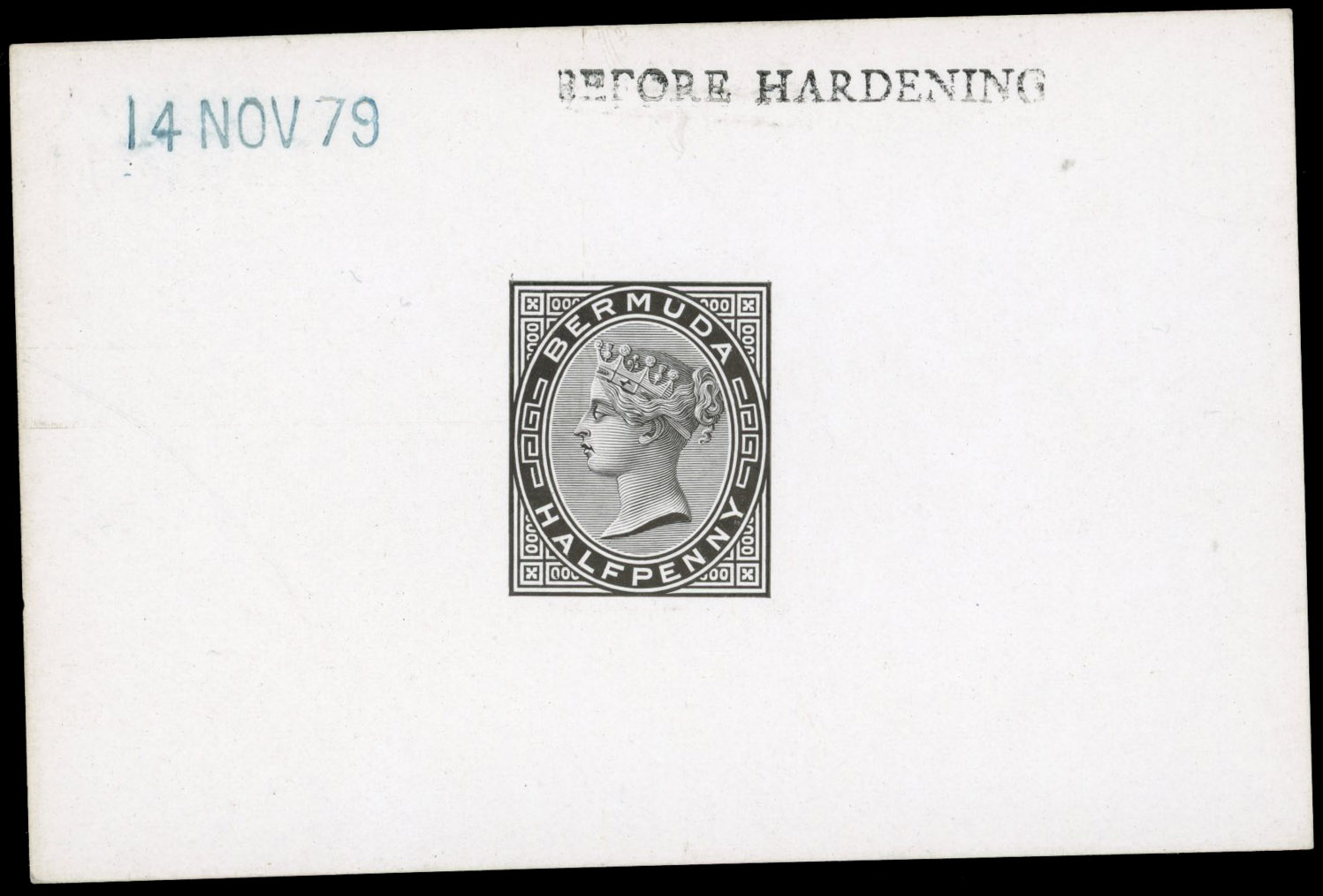 Bermuda SG 19 1879 ½d Die Proof