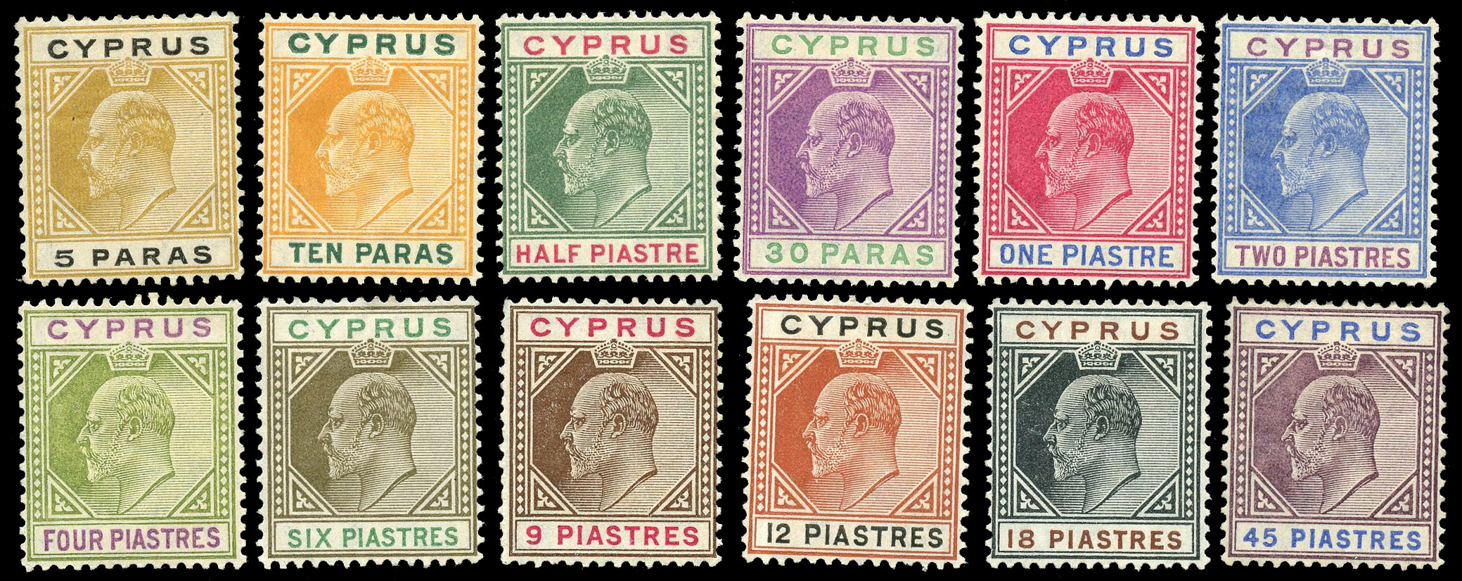 1904-10 to 45pi, 1921 to 45pi and 1921 to 45pi fine o.g. (27) SG 60/71, 85/99