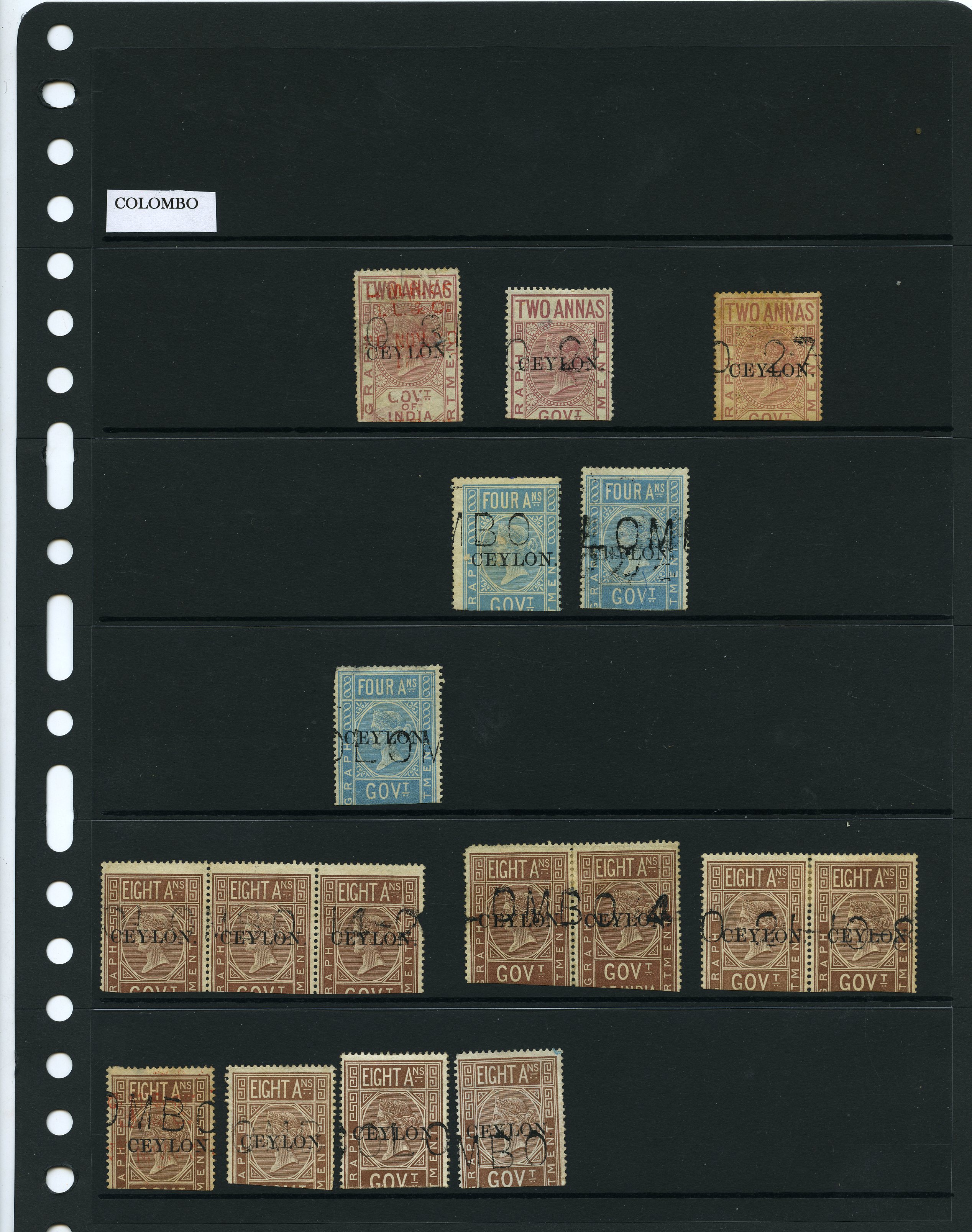 1880 overprints on India, a...