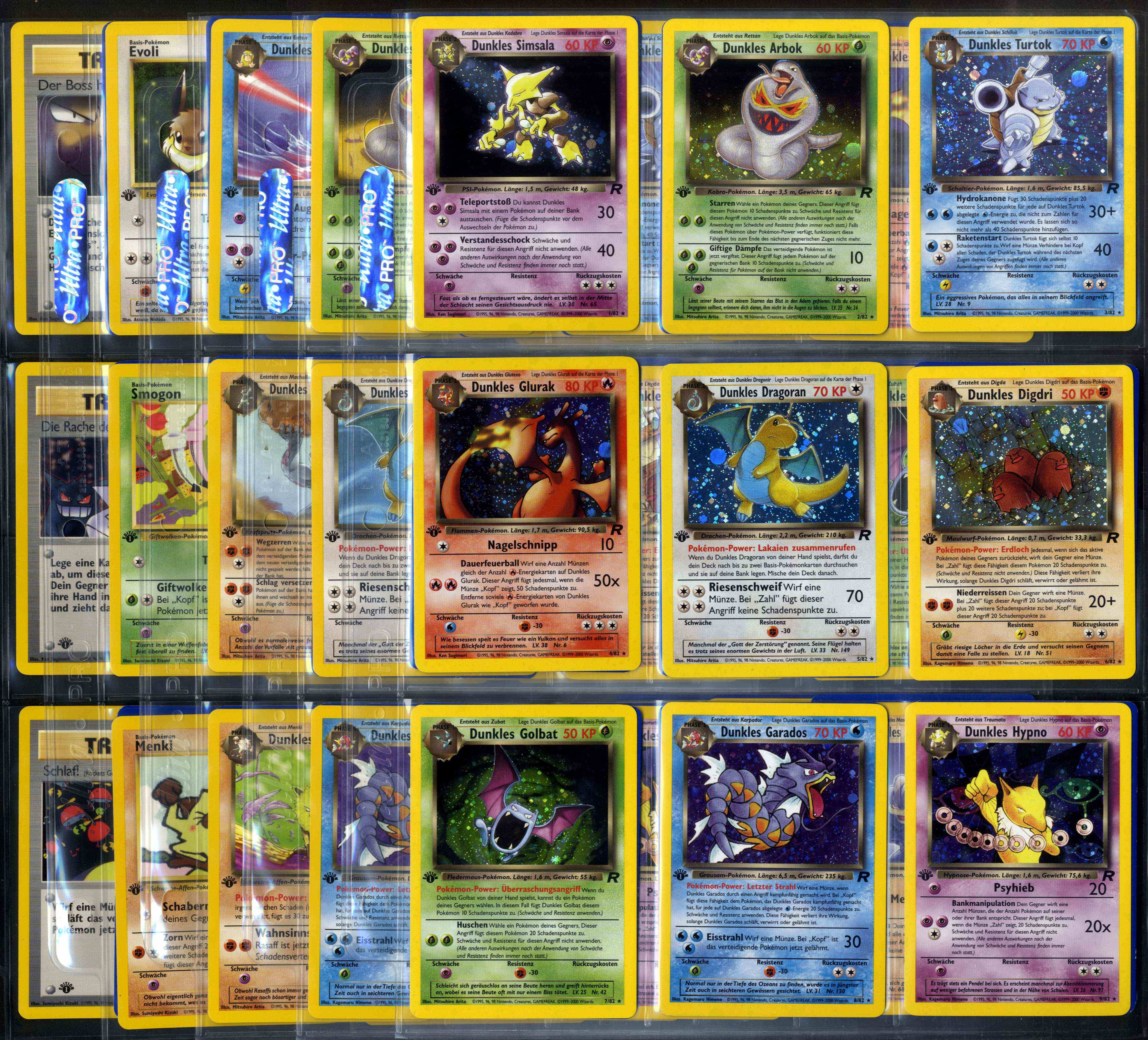Pokémon TCG - 1st Edition Team Rocket Complete Set - German - 83/82