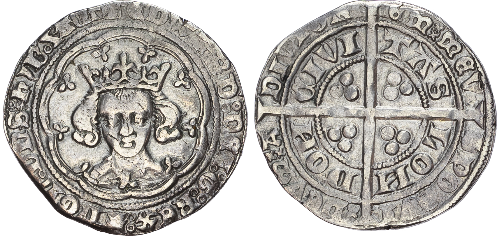 Edward III (1327-1377), Groat, Fourth Coinage, Treaty Period (1361-1369), London mint. 