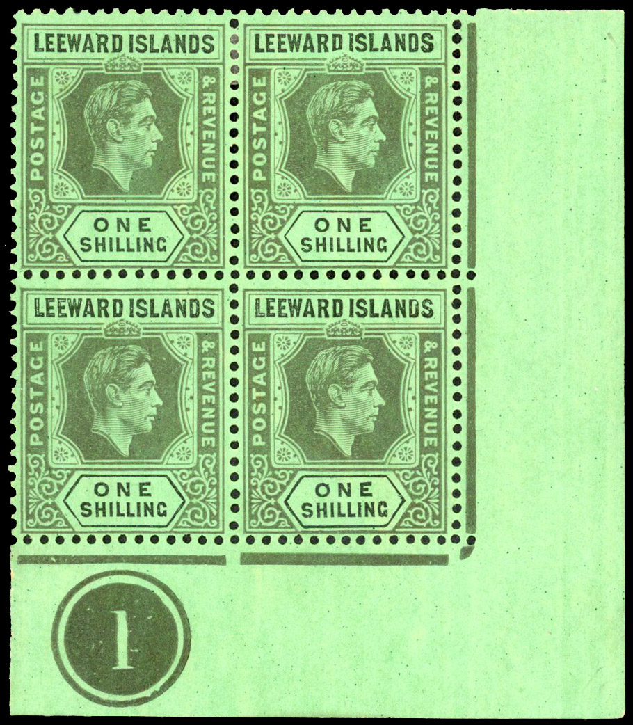 Leeward Islands SG 110a block mint