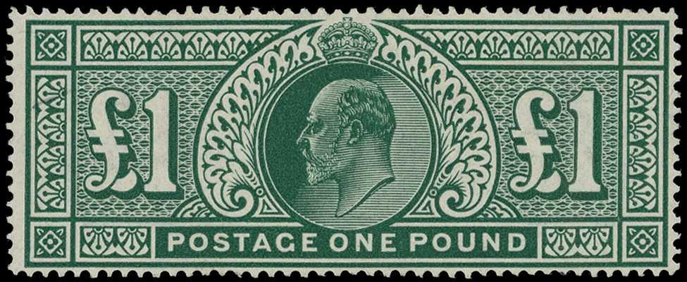 1911-13 Somerset House £1 deep green,...