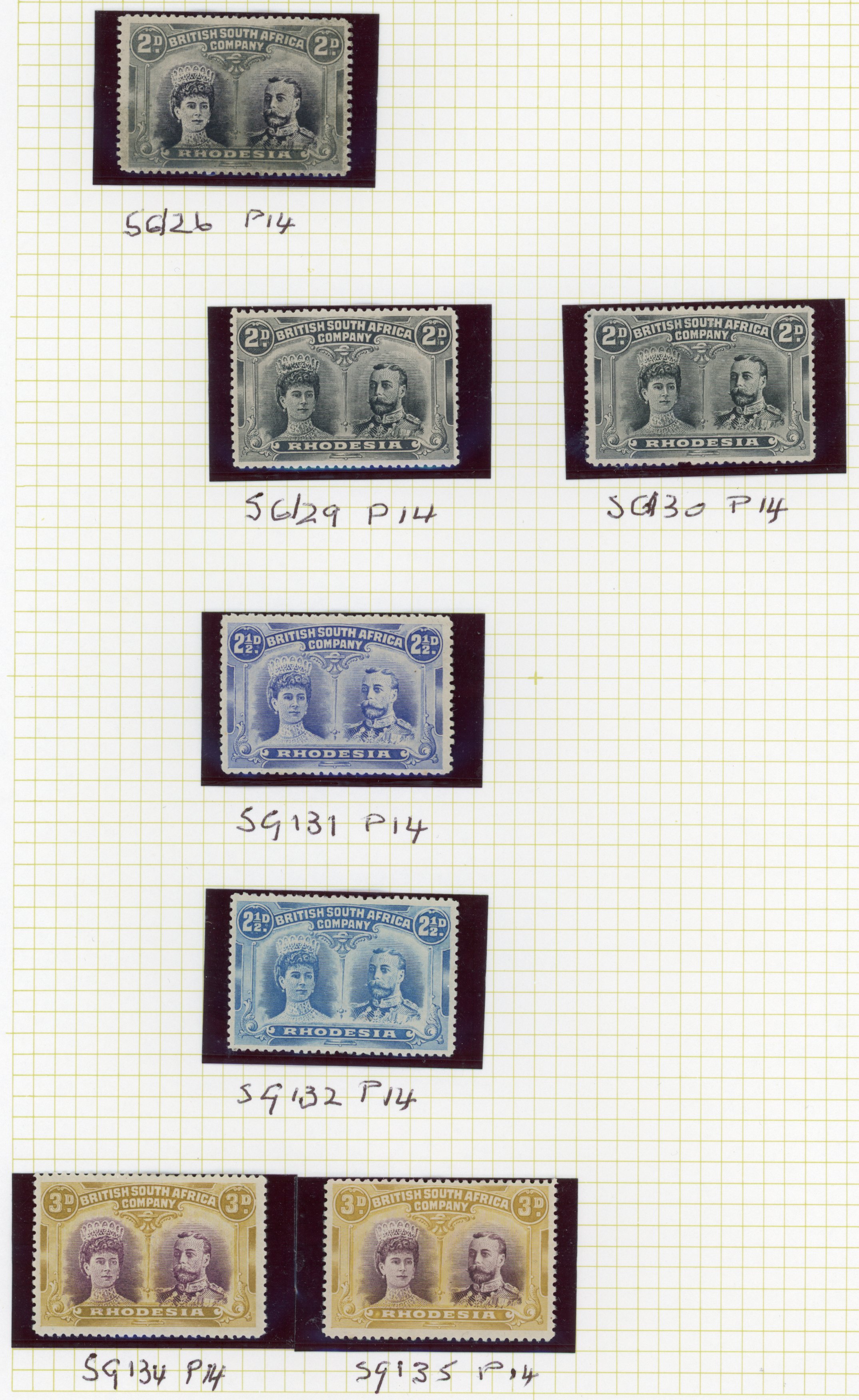 1910-13 Double Heads range on album pages with a mint group