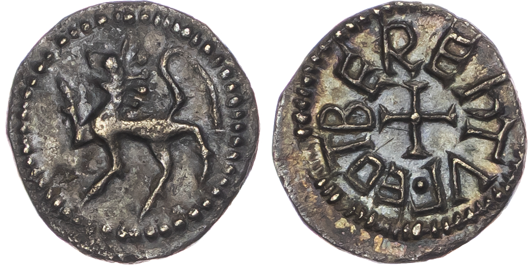 Kings of Northumbria, Eadberht 737-758, AR Sceat 0.9gm., series Y [York], class B. 