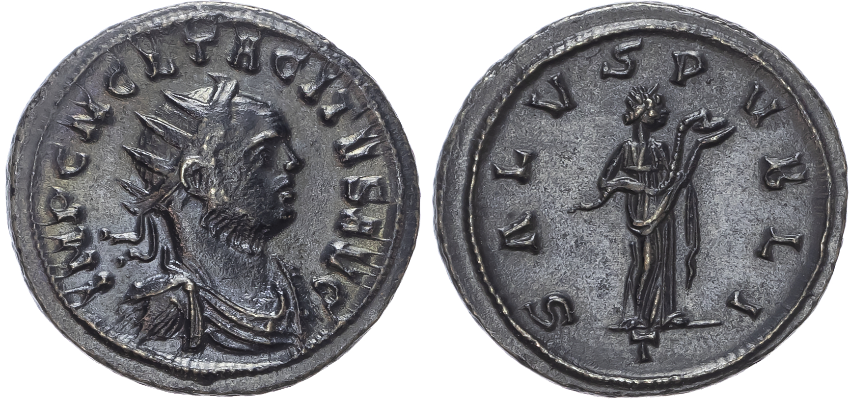 Tacitus (AD 275-276), Billon Antoninianus, Ticinum, AD 276, 4.06g. 