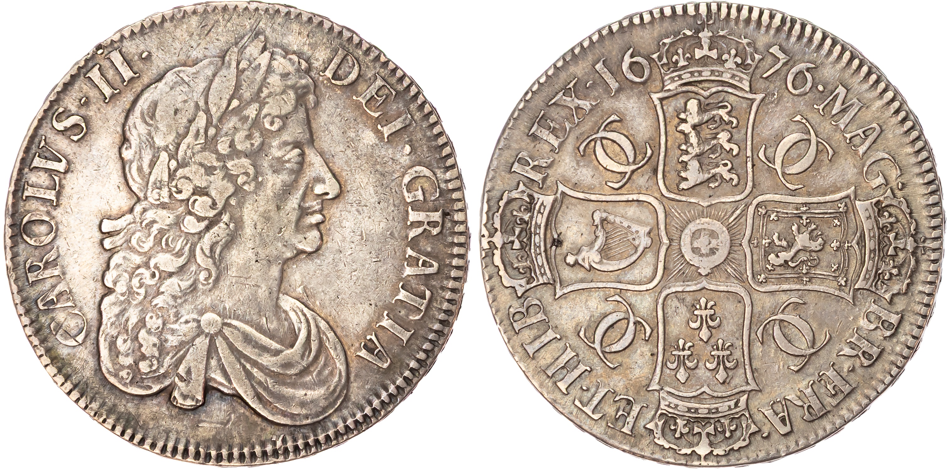 Charles II (1660-1685) Crown, 1676, V. OCTAVO. 