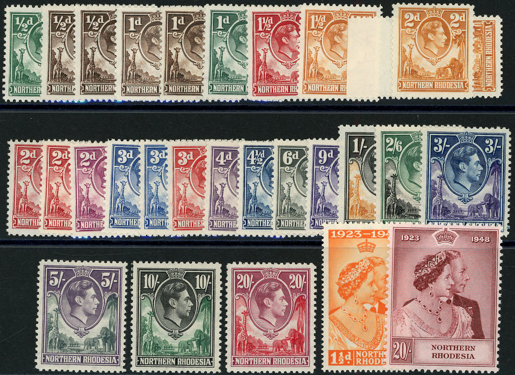 Northern Rhodesia SG 25-45, 48-9...