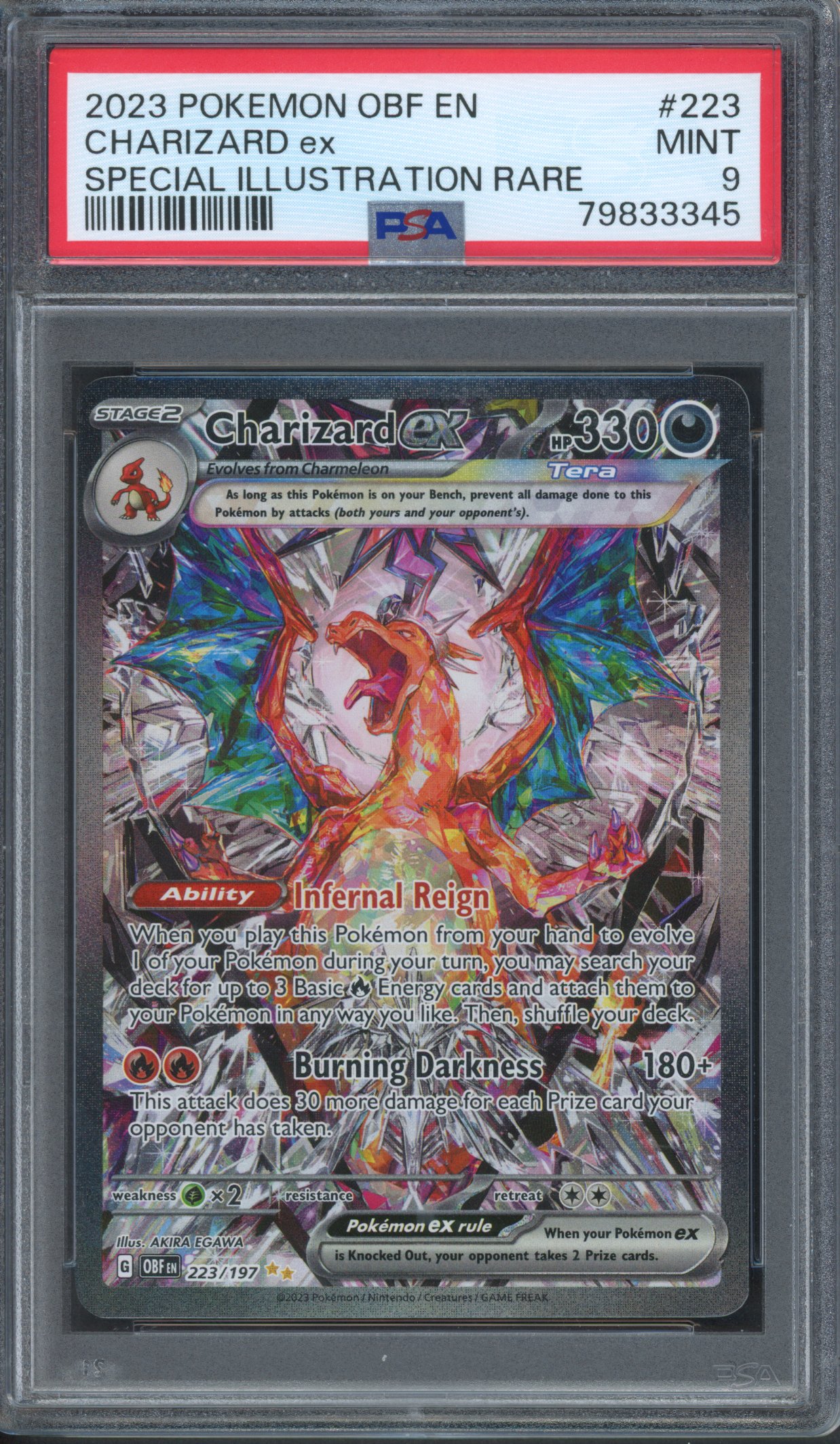 PSA 9 Charizard ex - Special Illustration Rare Obsidian Flames - 2023