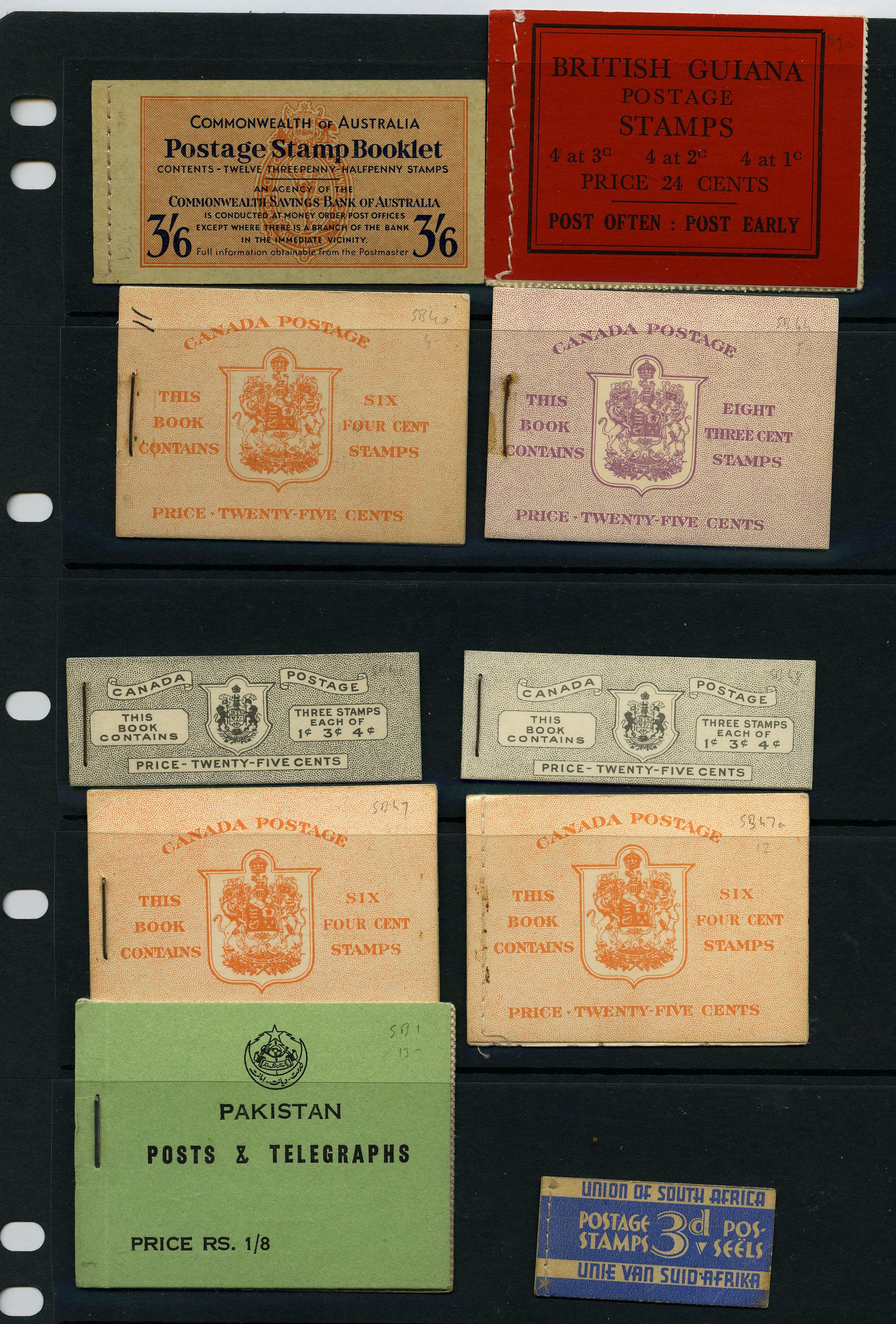 Booklets. Small KG VI group with Australia...