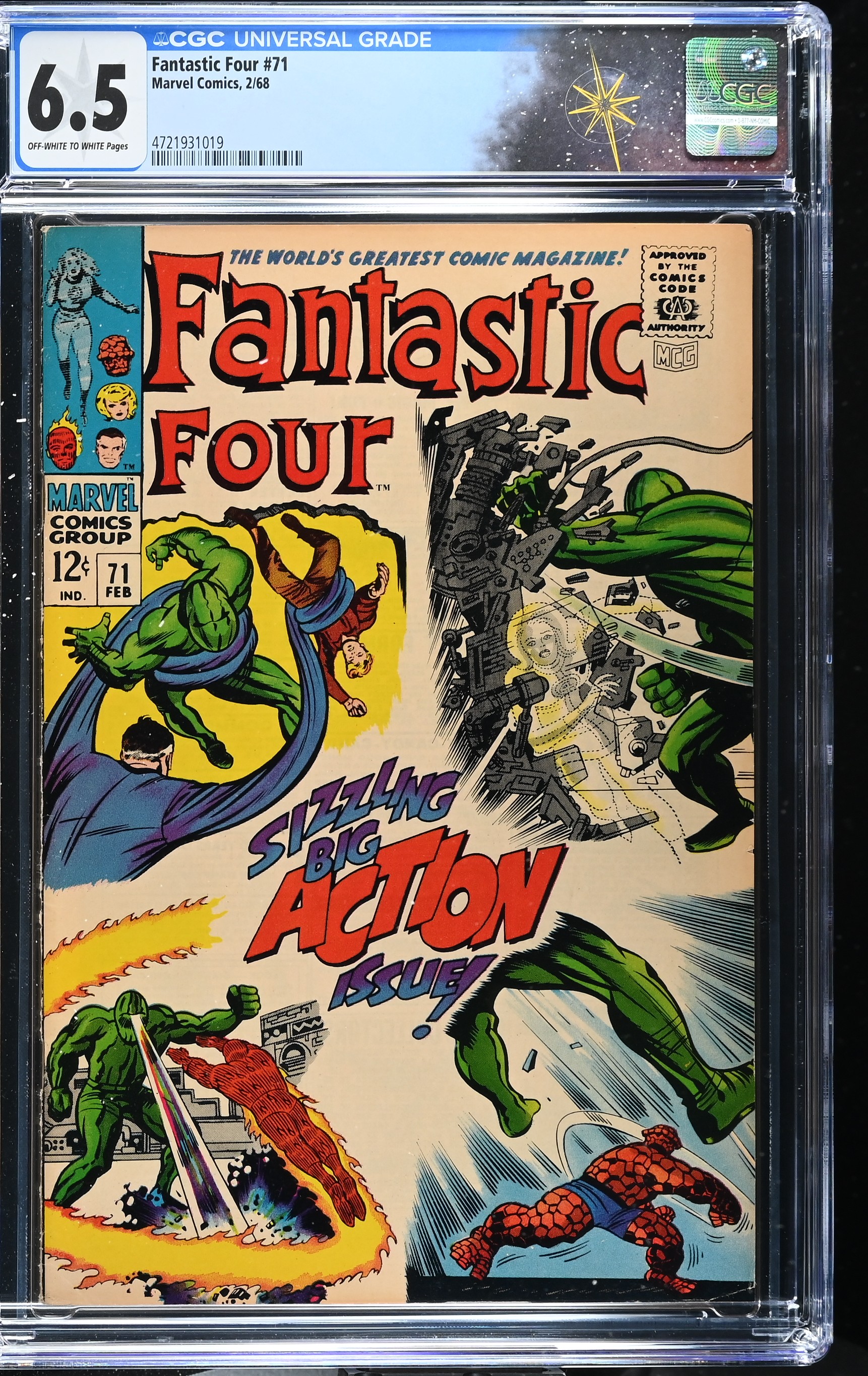Fantastic Four #71 CGC 6.5 Jack Kirby Cover "...and So It Ends..." (Marvel Comics, 1968) Off-White to White Pages