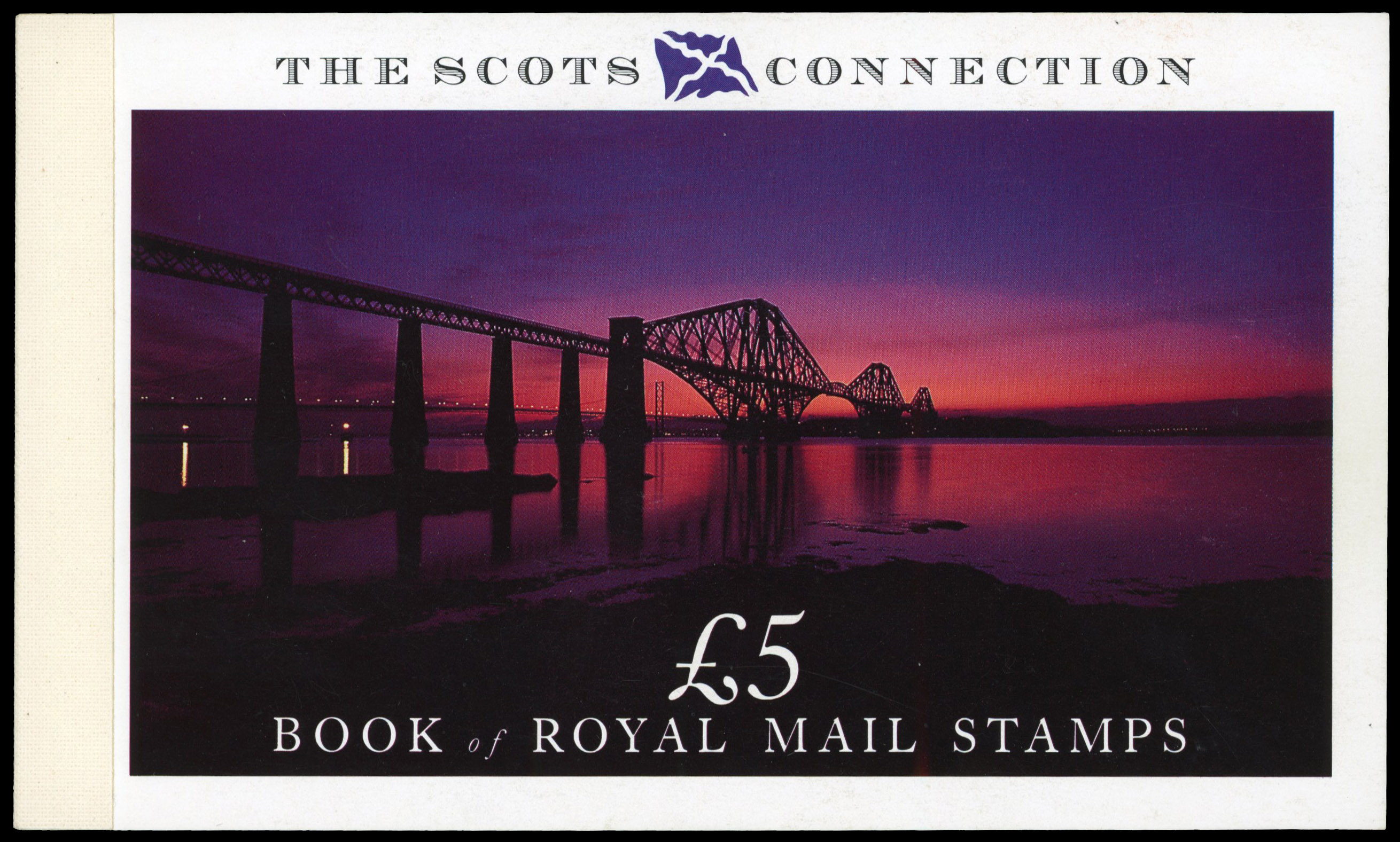 Regionals - Scotland: 1989 £5 'The Scots Connection' prestige booklet (SG DX10) showing the multi-value pane imperforate,