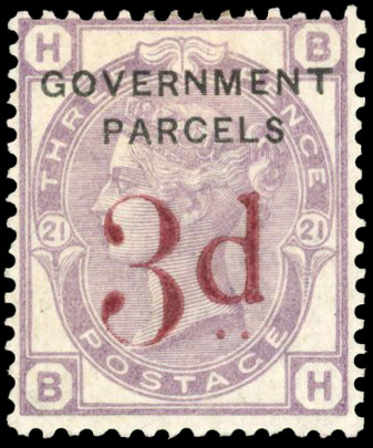Great Britain SG 159 3d on 3d Government Parcels essay opt 