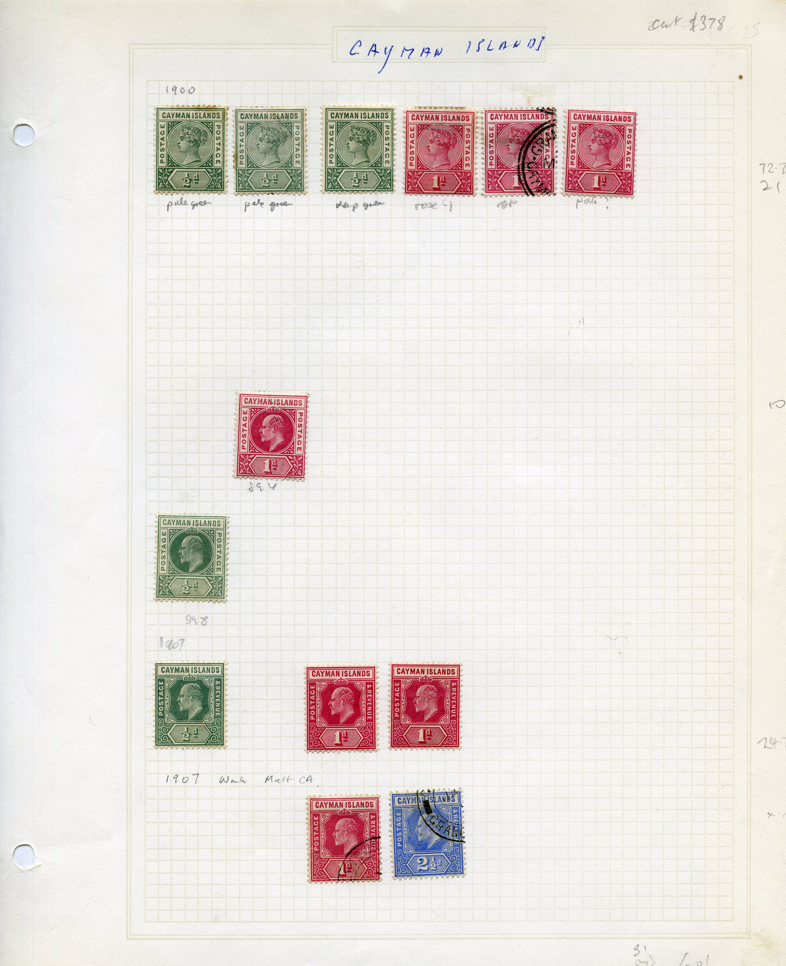 1900-1980s QV to QEII range of values on...
