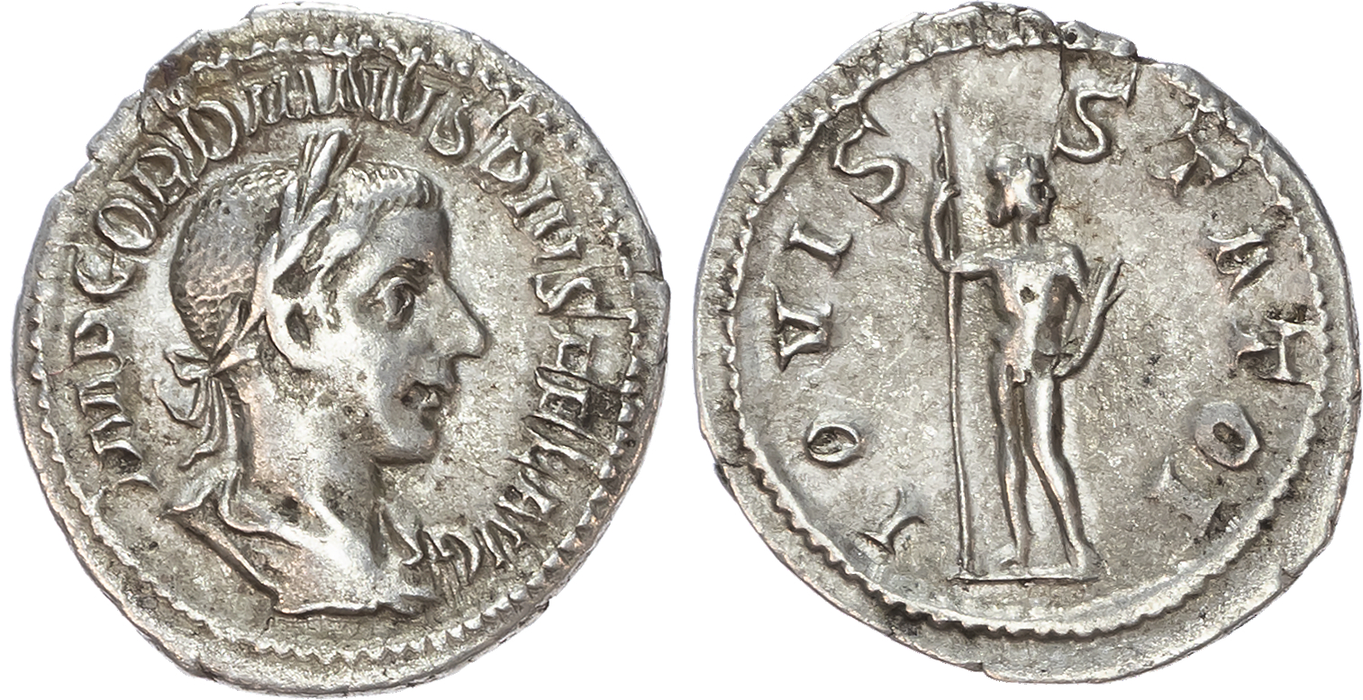 Gordian III (AD 238-244) AR Denarius, Rome, AD 241-243, 2.22g. 