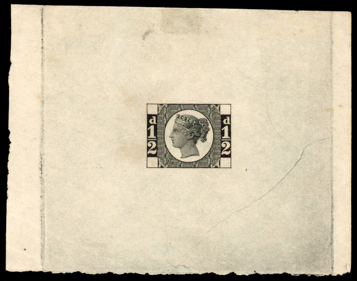 1870 ½d Die proof in black on India paper DP62b