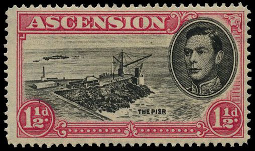 1949 1½d black and rose-carmine, perf 14,...