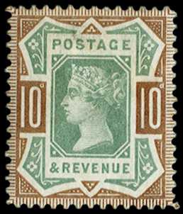 1890 10d Colour trial. Superb unused o.g....