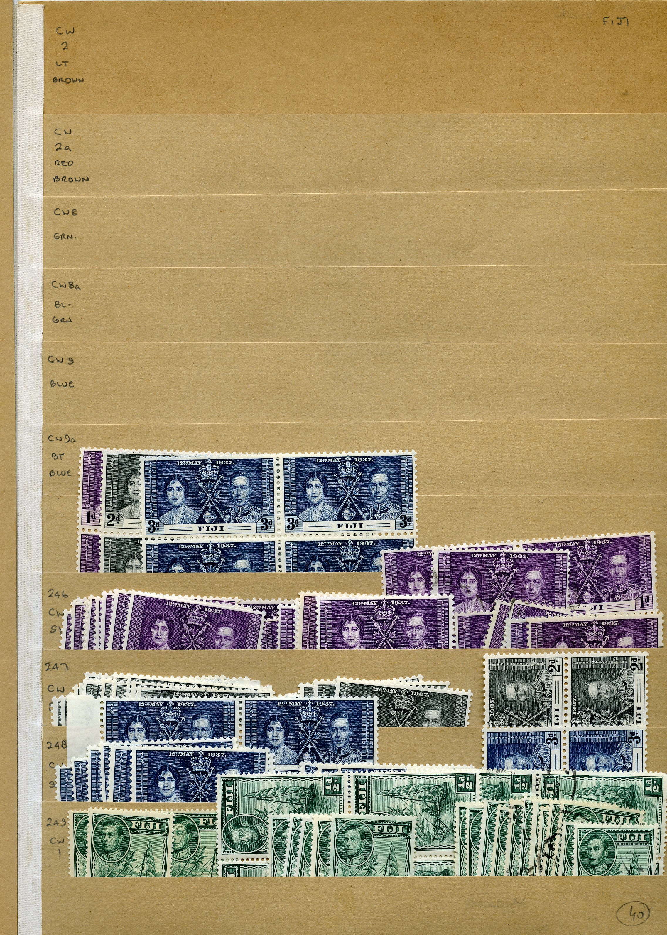 1924-52 KG VI stock on manila stocksheets,...