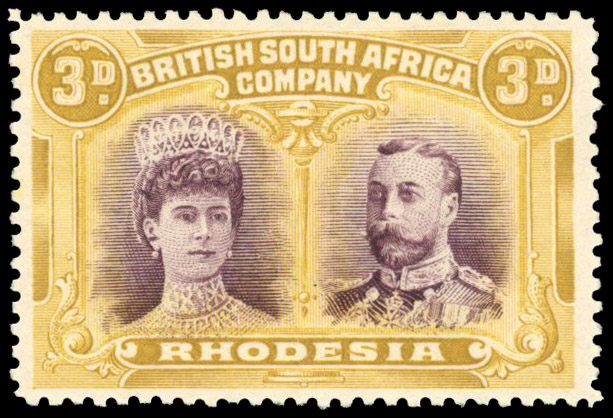 SG 134 3d purple and ochre #2 gash in ear mint