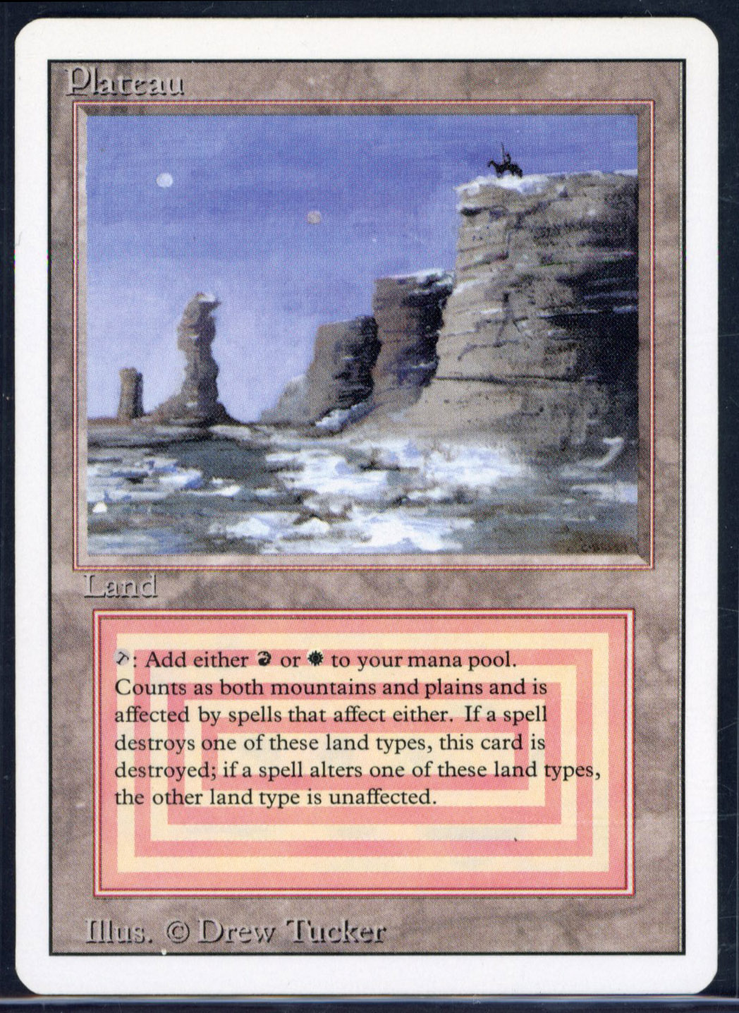 Magic The Gathering - Plateau - Revised - Very Light Play 